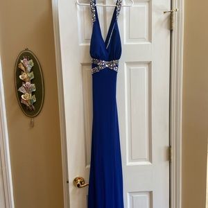Royal Blue Embellished Gown
